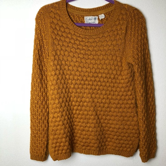 Anthropologie Sweaters - Anthropologie field flower yellow sweater